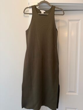 House of Harlow Sleeveless Olive Midi Dress Sz Sm